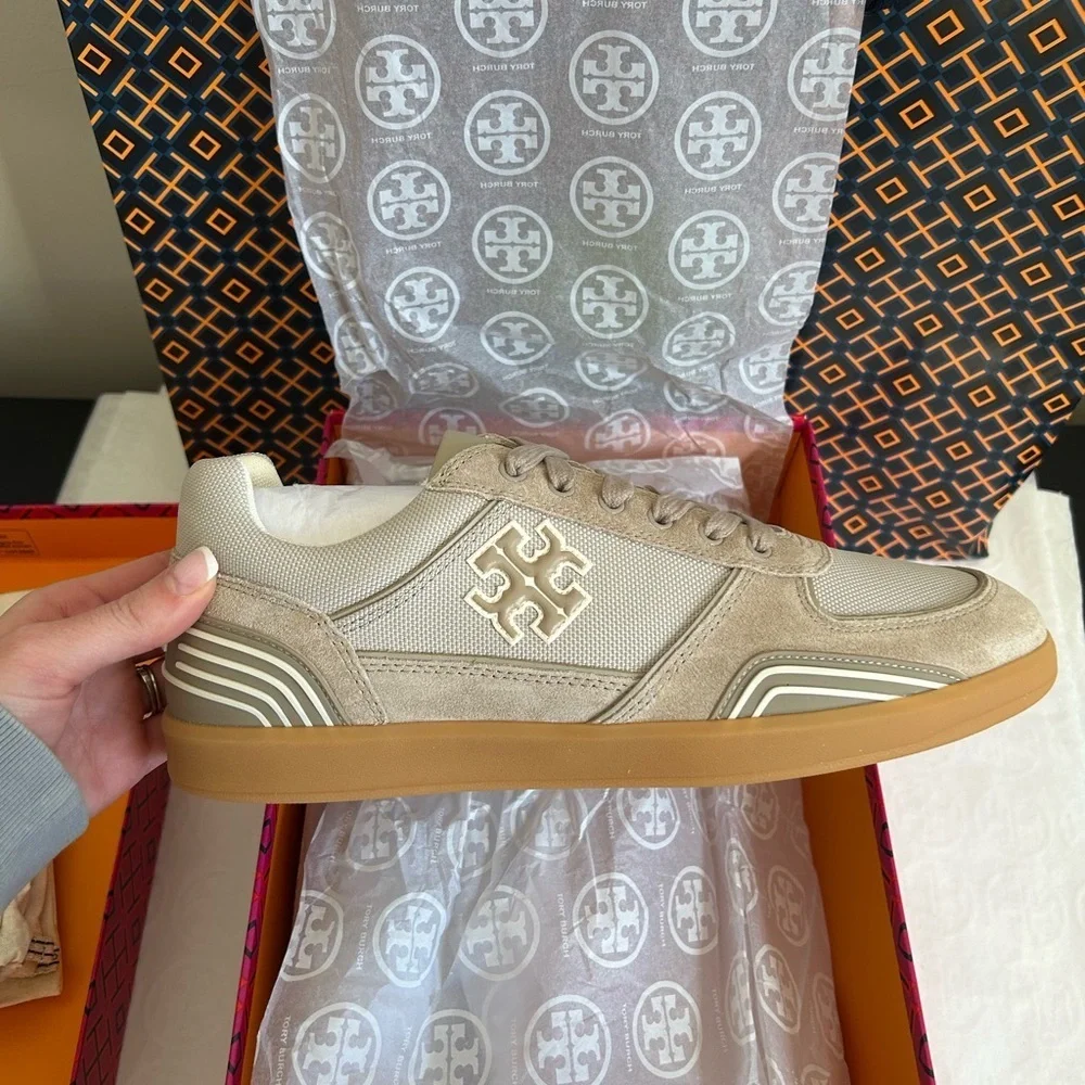 Tory Burch Clover Court Sneakers Shoes Size 10.5 Avola Warm Avola